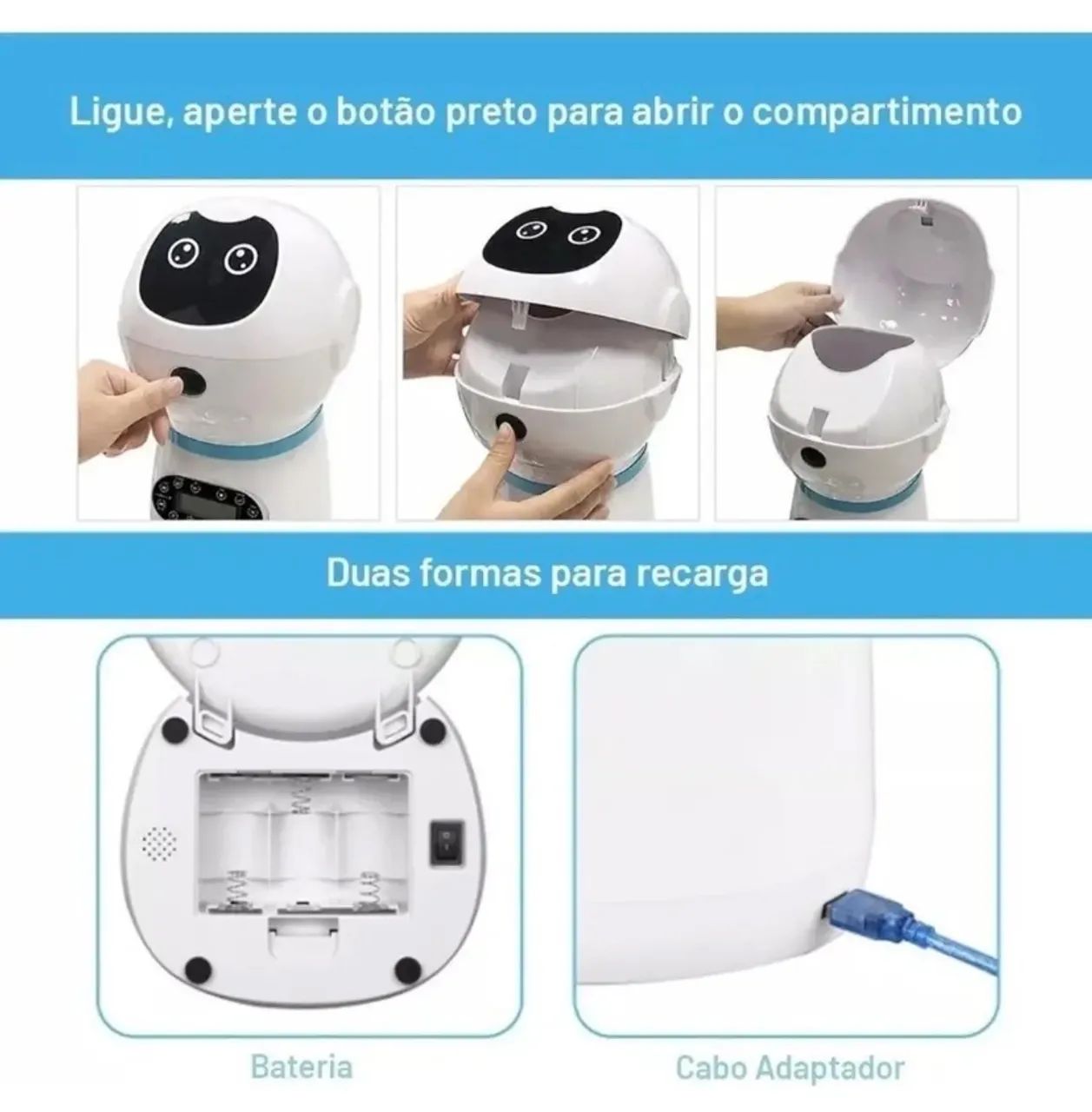 Alimentador Comedouro Automático Programável Pet Cães Gatos - Foto 3