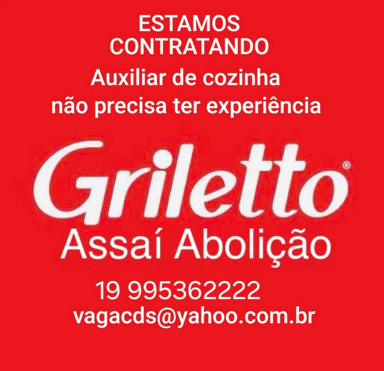 Auxiliar de cozinha  