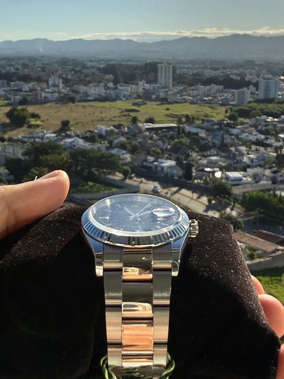 Relógio Masculino Automático Datejust 36mm Fundo azul - Foto 4