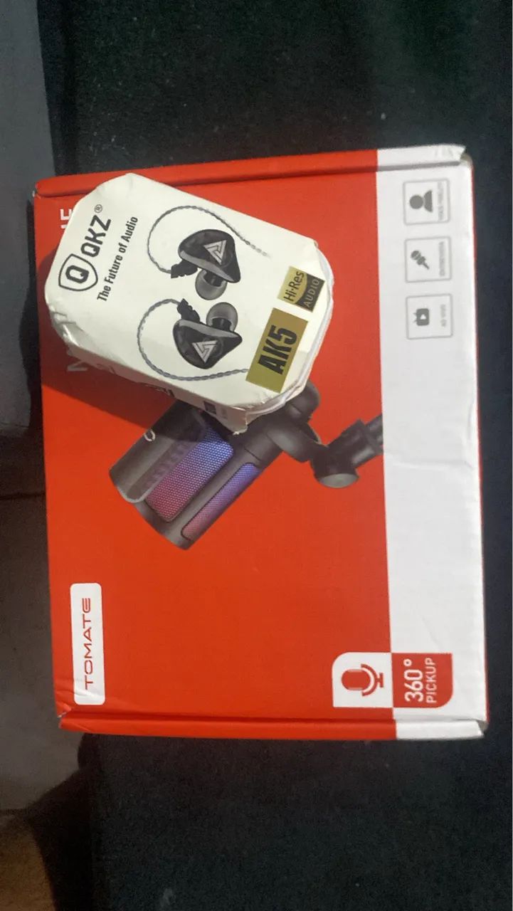 Microfone gamer e fone  