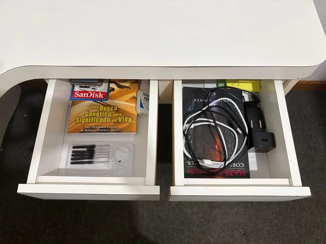 Mesa de escritório Branca Madeira - Foto 3