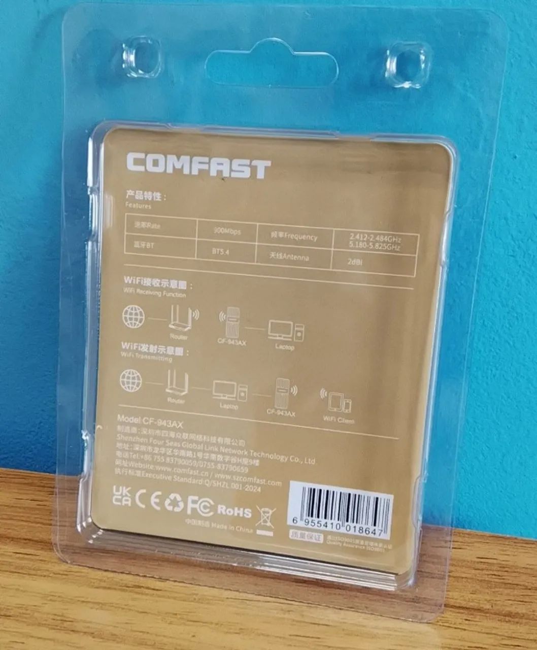 Adaptador Wifi 6 e Bluetooth Comfast - Foto 2