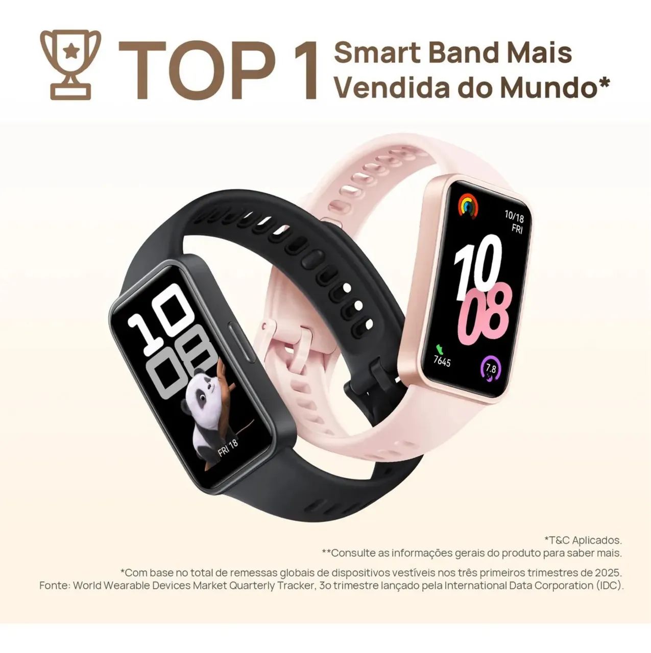 Smartband Huawei Band 10 Compatível com iOS e Android - Rosa - Foto 2