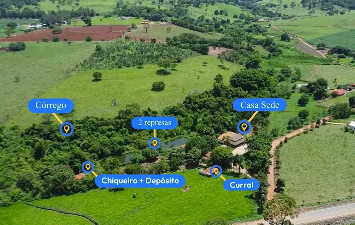 Chácara Próxima a Nerópolis com Represas, Córrego e 47.300m² - Foto 5