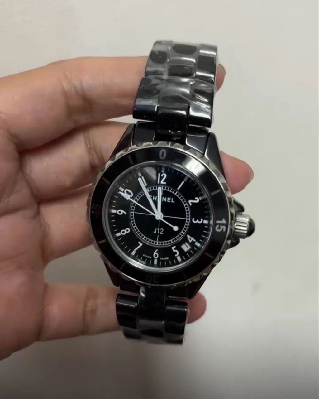 Rel ógio Chanel Preto Cerâmica  - Foto 2