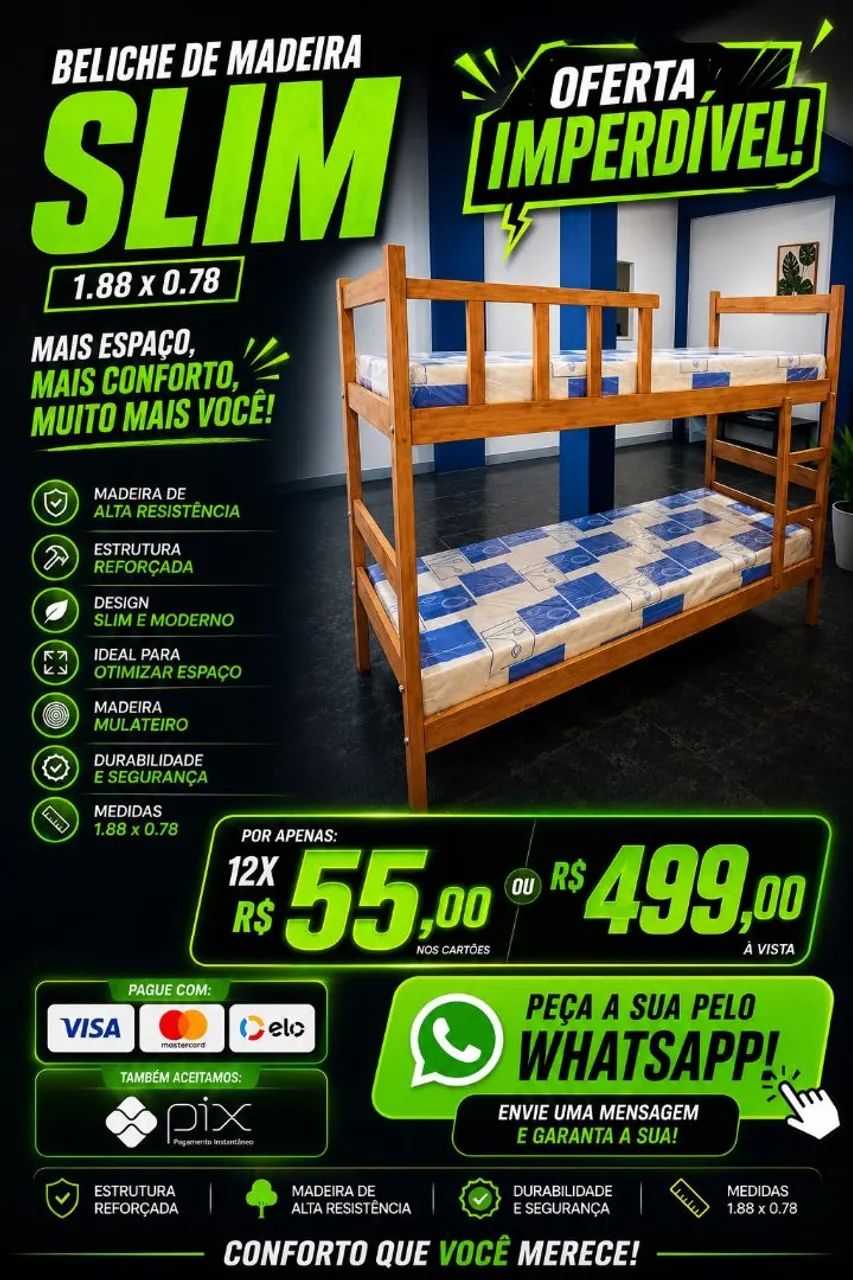 Beliche Woods Slim R$ 499,00