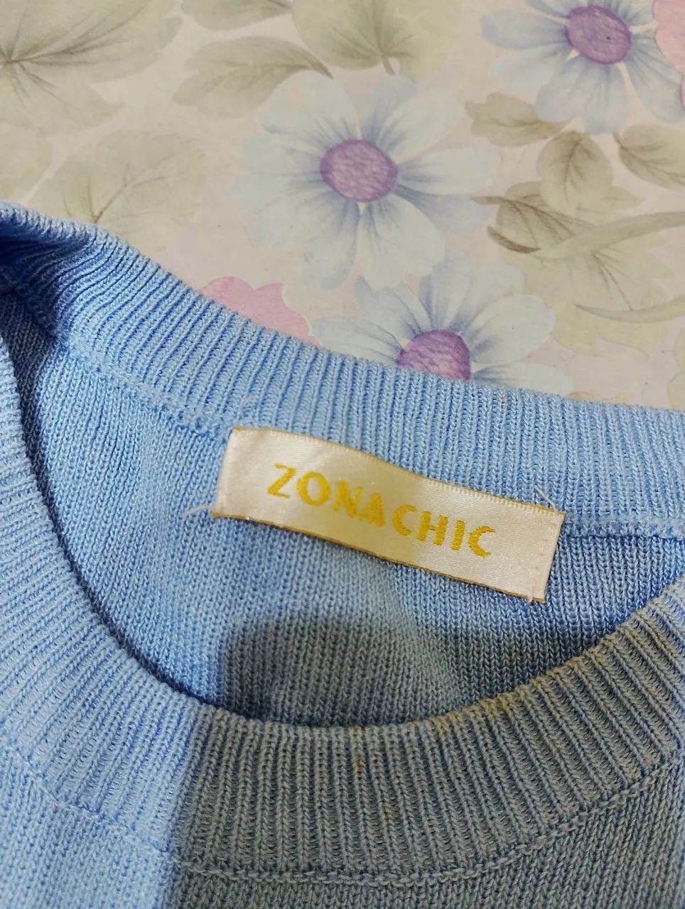Blusinha azul sem manga Tam p linho  - Foto 3