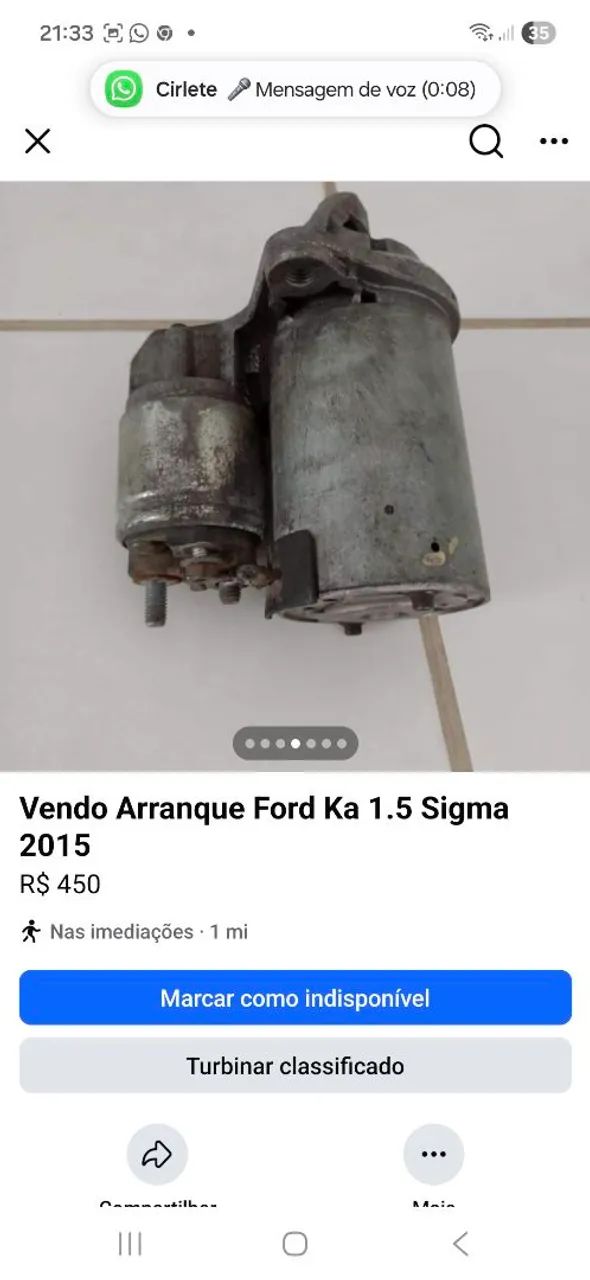 Vende se essa peça 