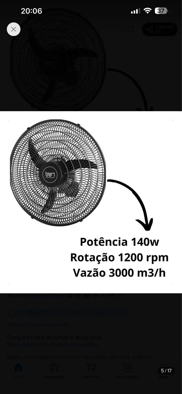 ventilador tron 60cm 140w - Foto 2