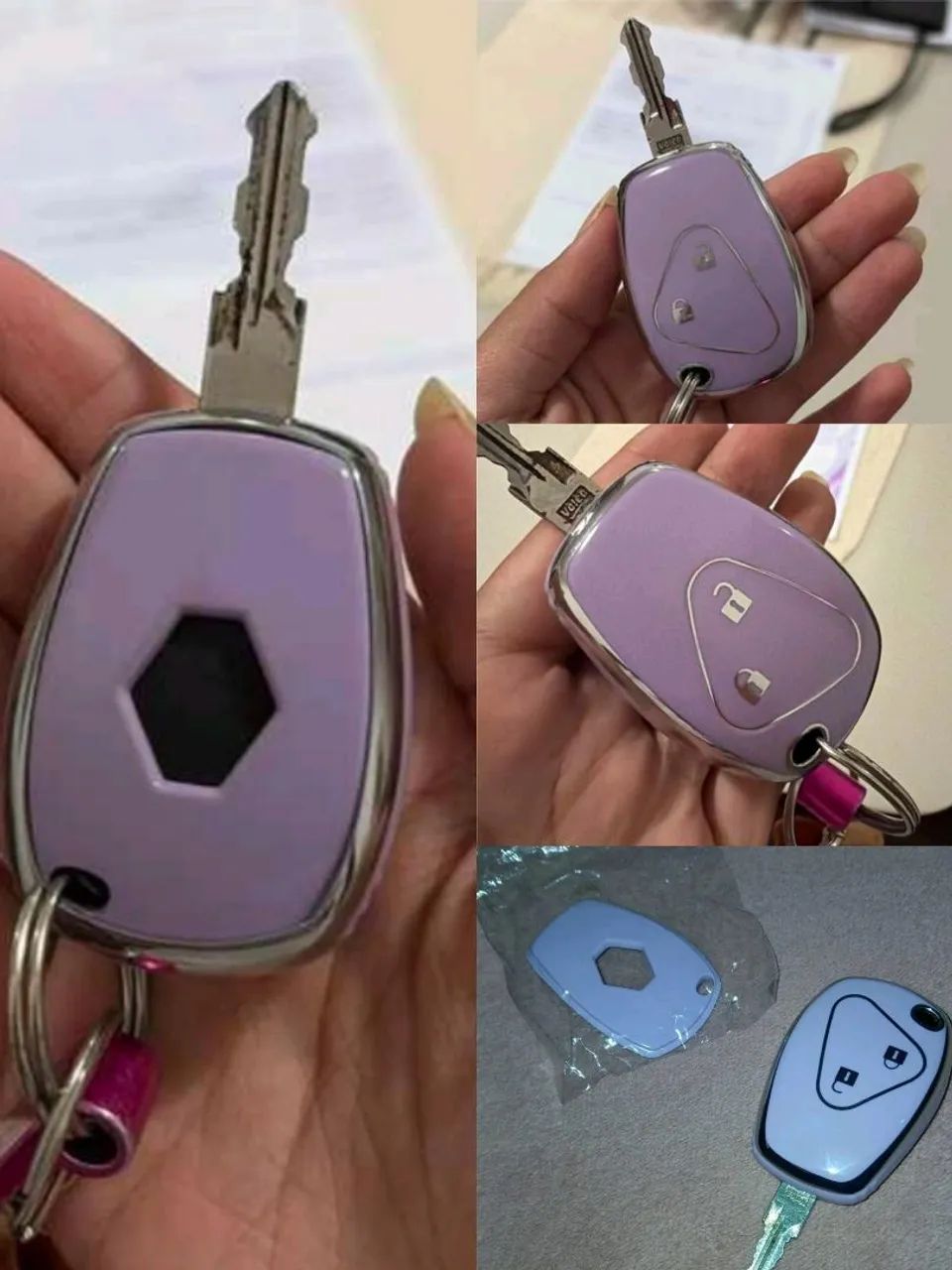 CAPA CHAVE LILÁS - MODELO RENAULT - Foto 4