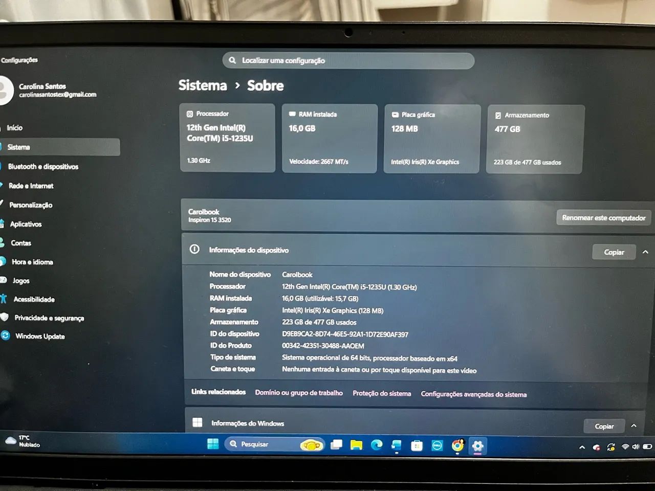 Dell inspiron 15 3520 - Foto 4