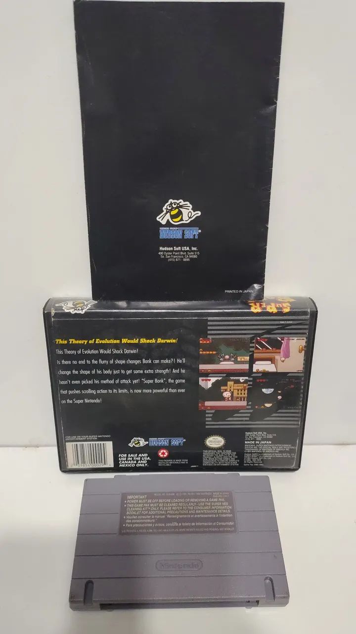 SUPER BONK COM MANUAL SNES - Foto 2