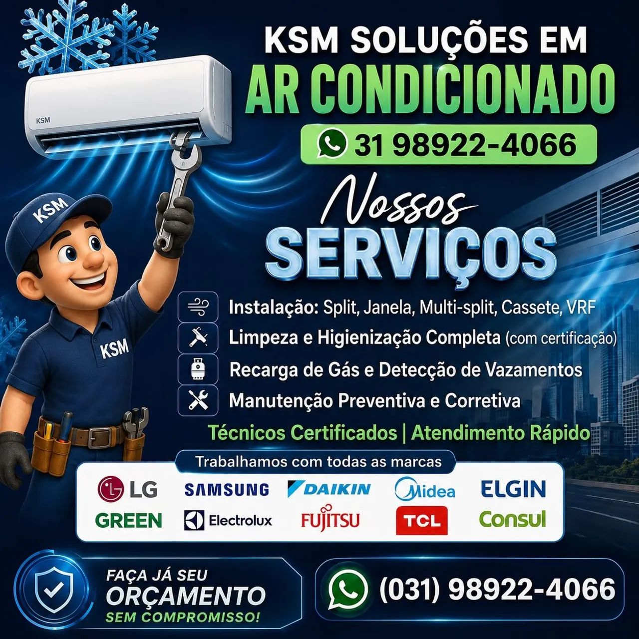 INSTALAÇÃO De AR CONDICIONADO APARTIR 450.00 