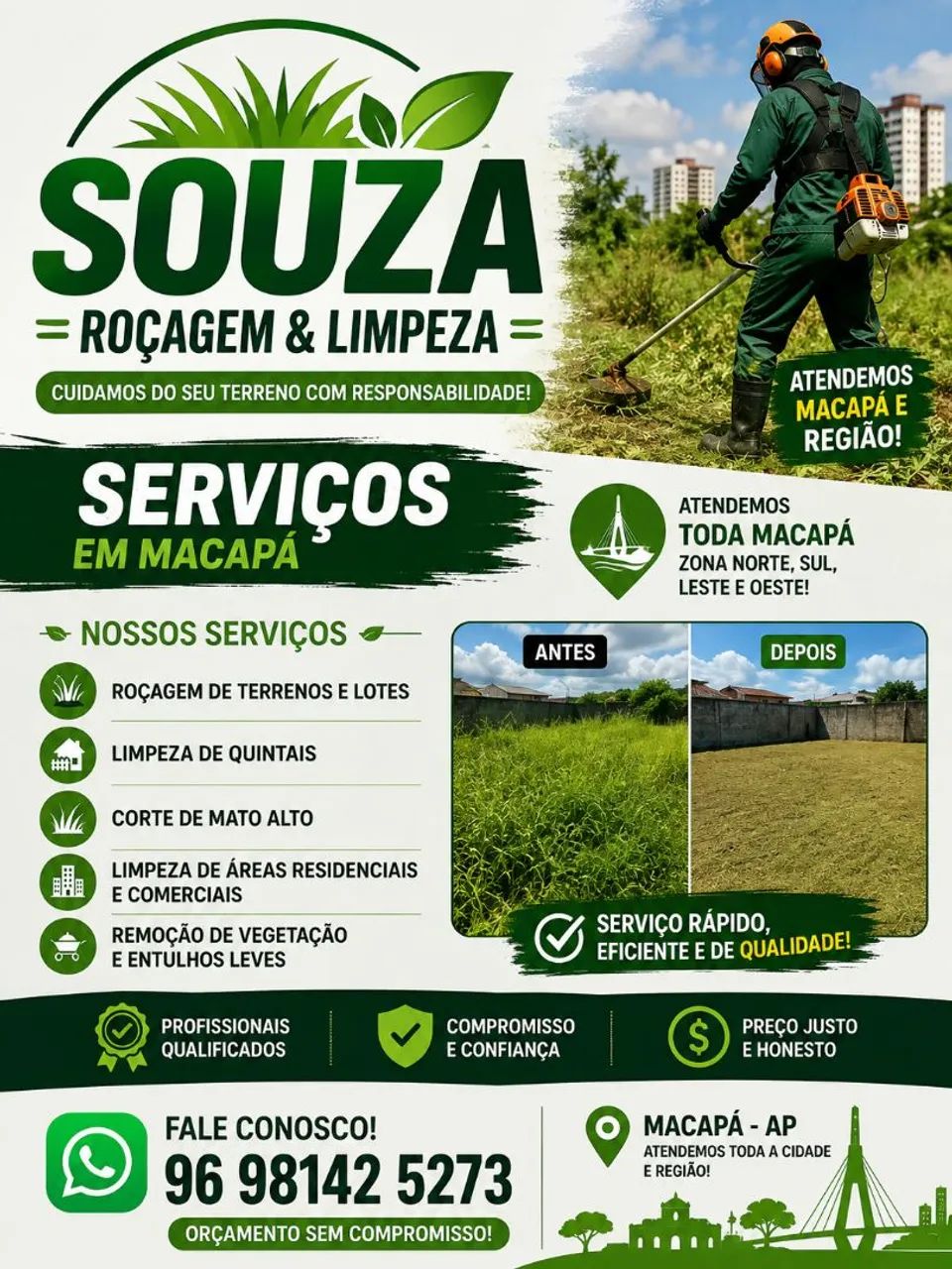 Roçagem e Limpeza de Terrenos em Macapá | Orçamento Grátis