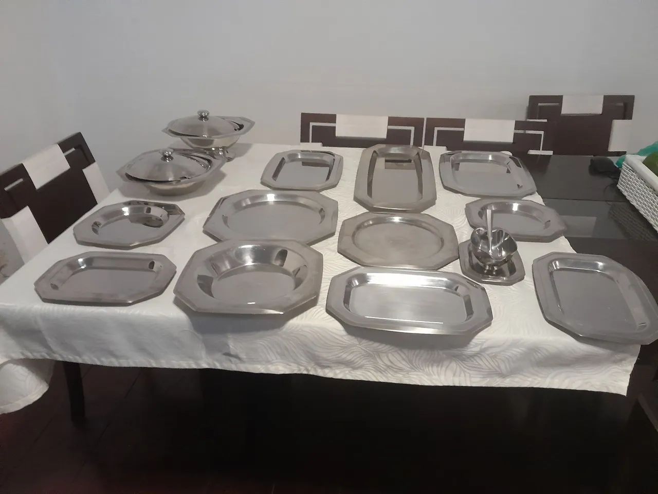 Baixela de inox - 14 pecas