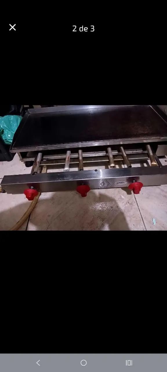 chapa de lanche marchesoni comercial 3 bocas - Foto 2