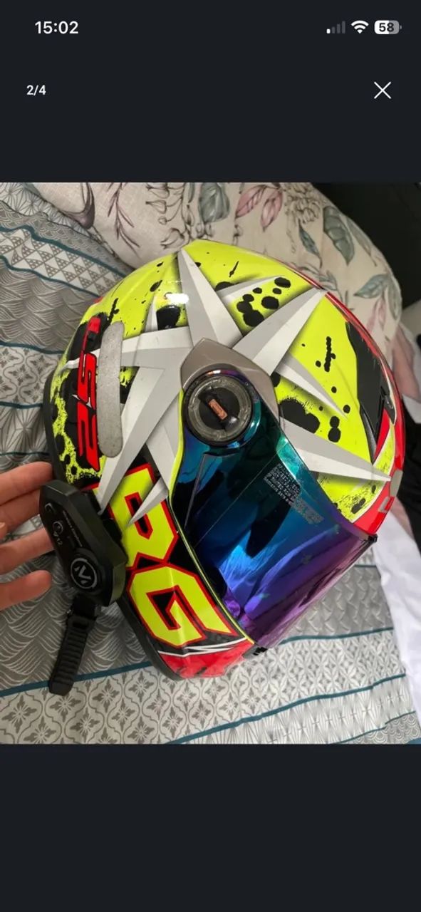 CAPACETE L52 RN, JÁ VEM COM INTERCOMUNICADOR 