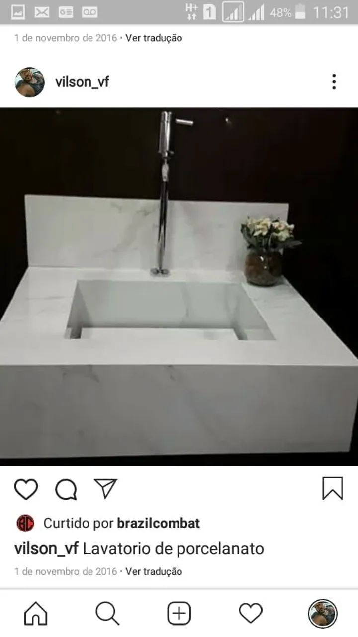 Lavatório em porcelanato 90x50  - Foto 5