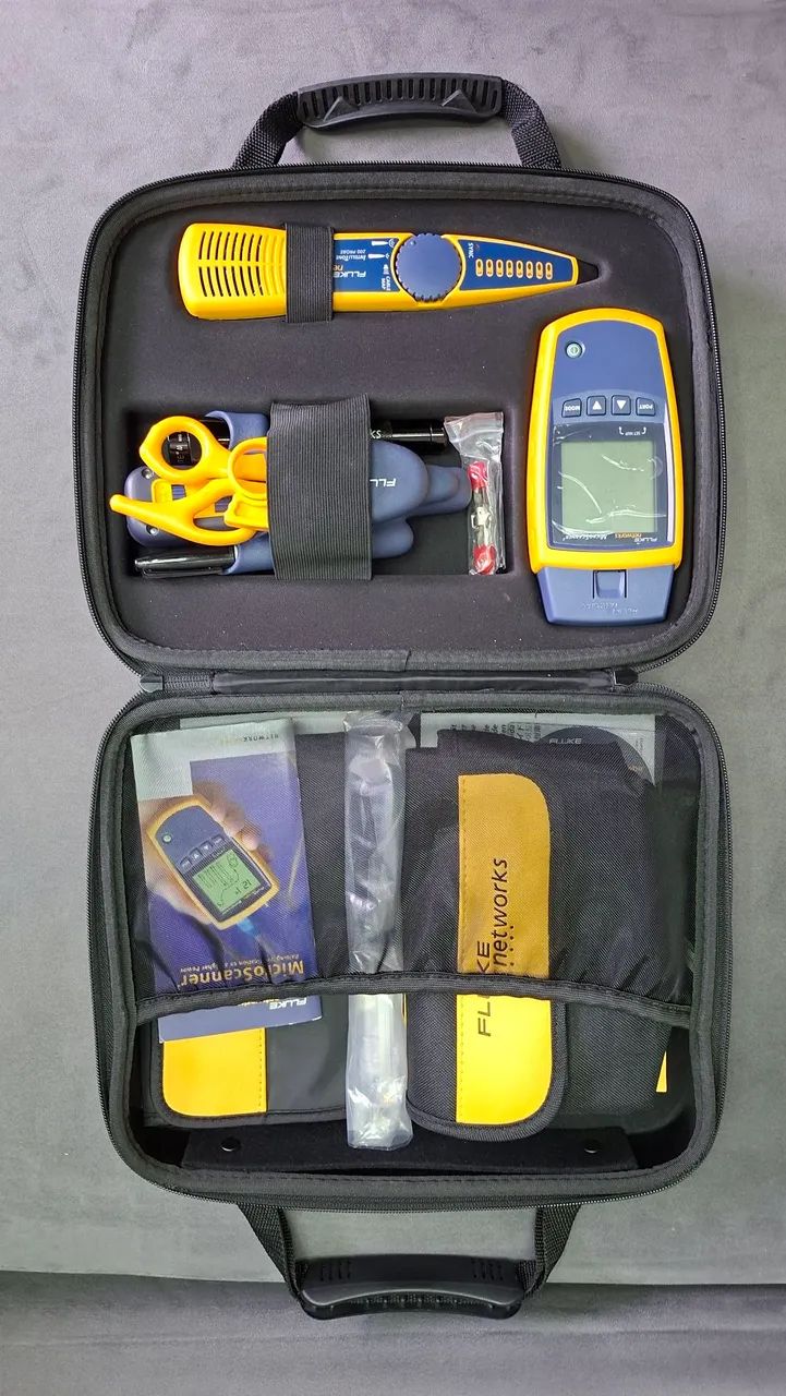 Fluke Networks MicroScanner2 Kit Completo Original | Estado de Novo | IntelliTone Pro