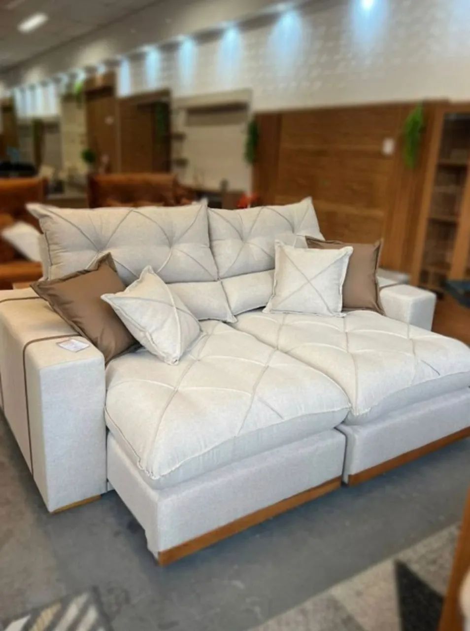 SOFÁ GRAN BELLO 2,30M - VELUDO Luxo  MOLAS ENSACADAS - Foto 3