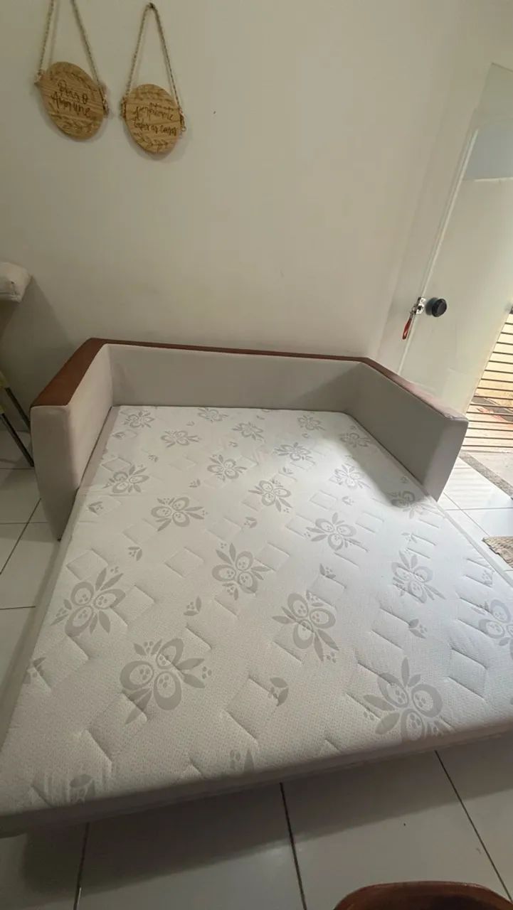 Sofá cama em linho - 1.58m  - Foto 5