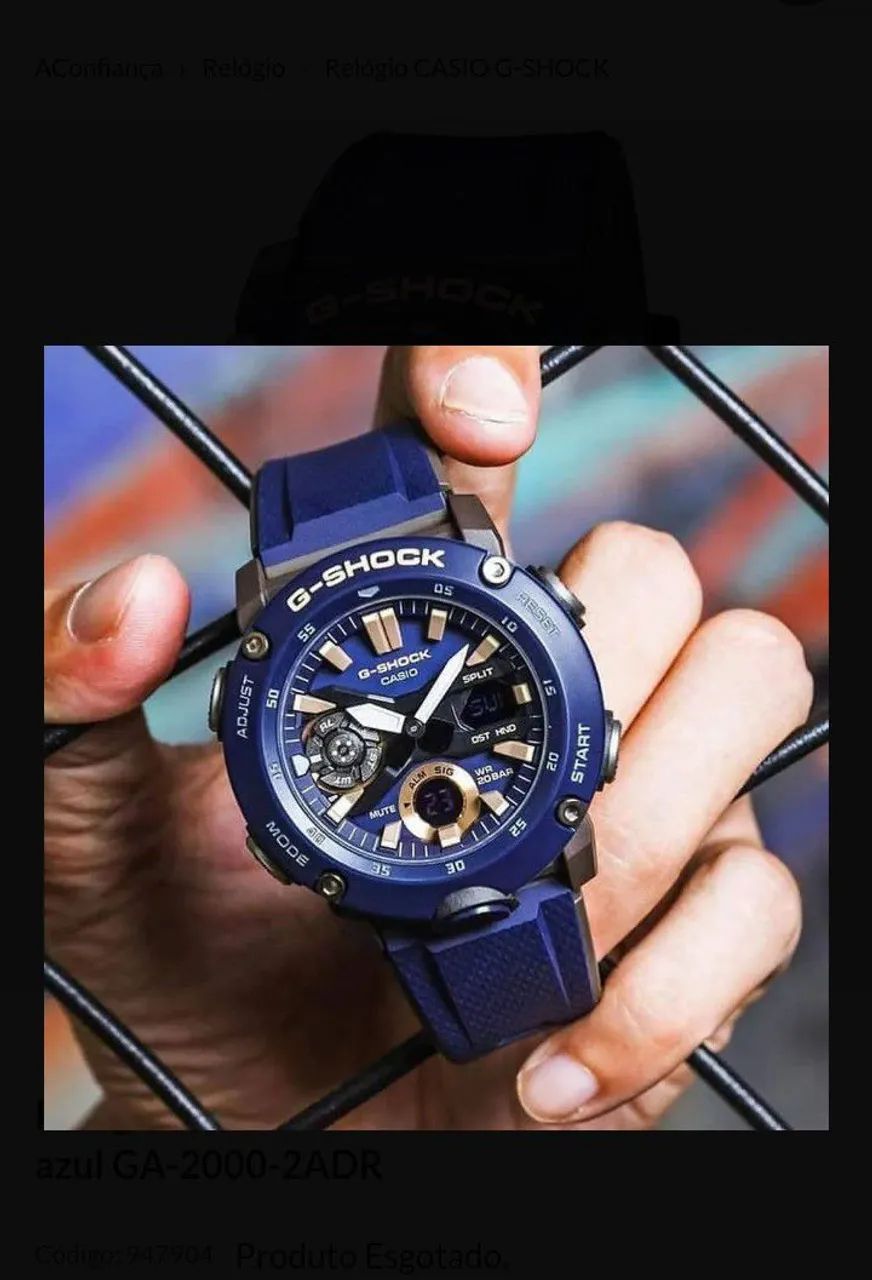 Relógio Casio G-Shock Ga-2000 2ADR Carbon - Foto 2
