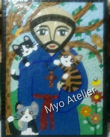 Quadro São Francisco Mosaico