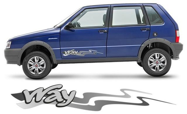 Kit Faixa Adesivos p/ Fiat Uno Way / modelo original 2013 em diante