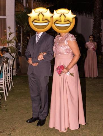 Vestido de madrinha rosa nude