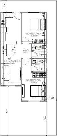 CASA DE 2 QUARTOS SENDO 1 SUÍTE BAIRRO LIMEIRA - Foto 15