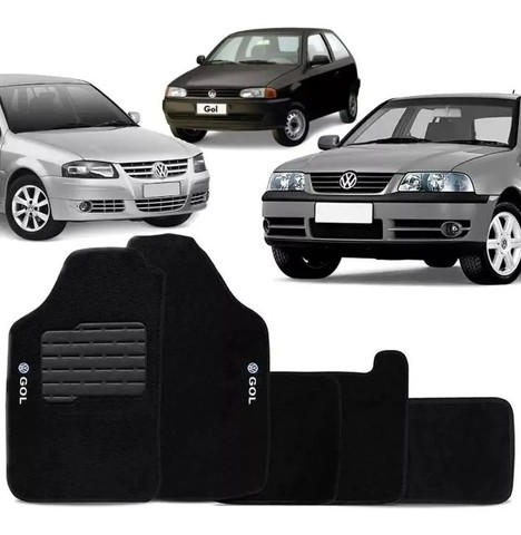 Tapete Carpete Volkswagen Gol G2 G3 G4 G5 G6 G7 G8  C/ Logo - Ecotap