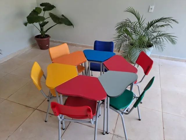200 conjunto de cadeira escolar infantil em polipropileno - Foto 5