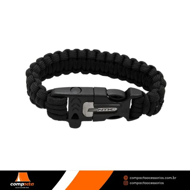 Bracelete Action Cord NTK Tático com iniciador de fogo e apito - Foto 4