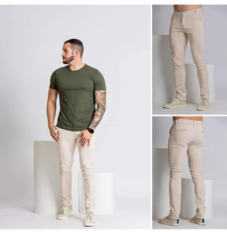 Calças Masculinas Brim c/ Lycra 