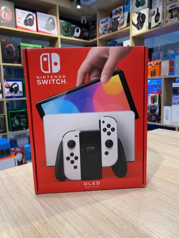 Nintendo Switch Desbloqueado Oled Branco 128gb Com Caixa Seminovo Garantia  E Nf