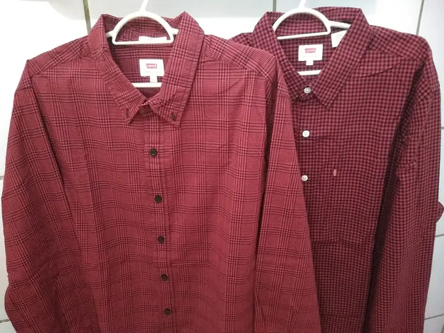 Camisa Xadrez Hollister Masculina Verde e Branca - 100% Algodão - Tamanho G, Brechó Online, Achei Barato Mesmo