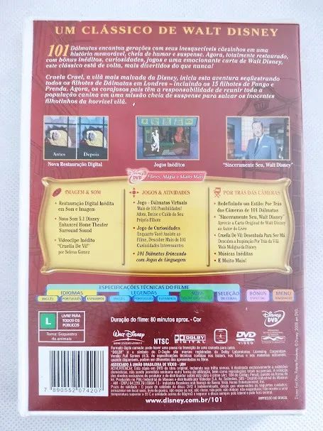 DVD Duplo - 101 Dalmatas - Edição Platinum - 2 Discos - Disney - Foto 2