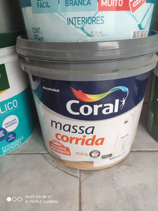 Massa corrida Coral 25 kilos