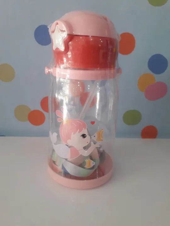 Garrafa alce infantil multicolorido 600ml  - Foto 2