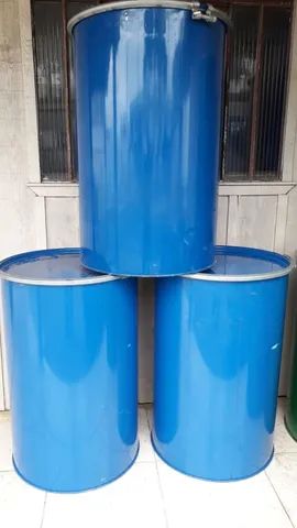 JR Tambores - Tambor Latão 200 Litros Tampa Removível, Cinta e Trava / Semi-Novoss - Foto 3