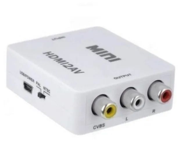 Adaptador Conversor De Vídeo De Hdmi Para Rca Av Vídeo Composto HDMI2AV - Foto 3