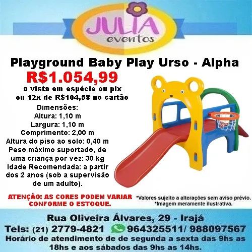 Playground Baby Play Urso - Alpha