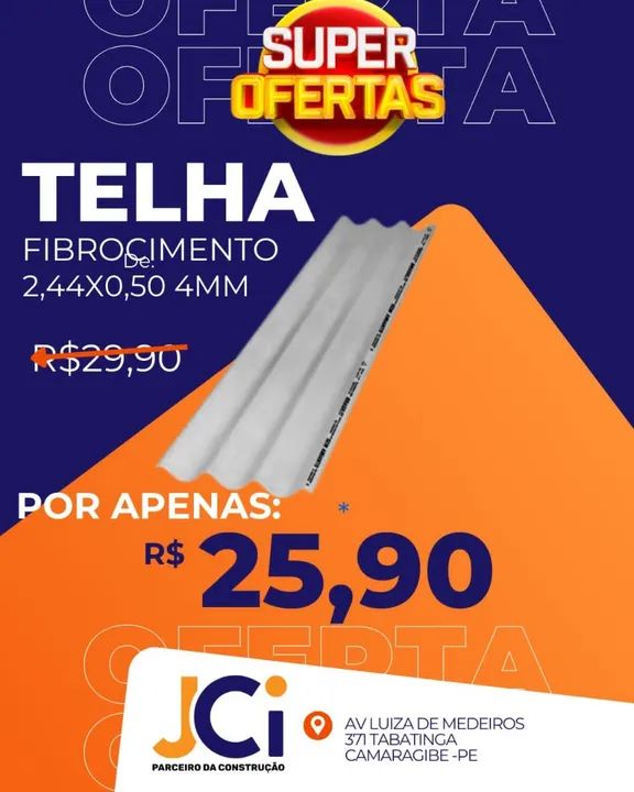Telha Brasilit 2,44x0,50 ORIGINAL 