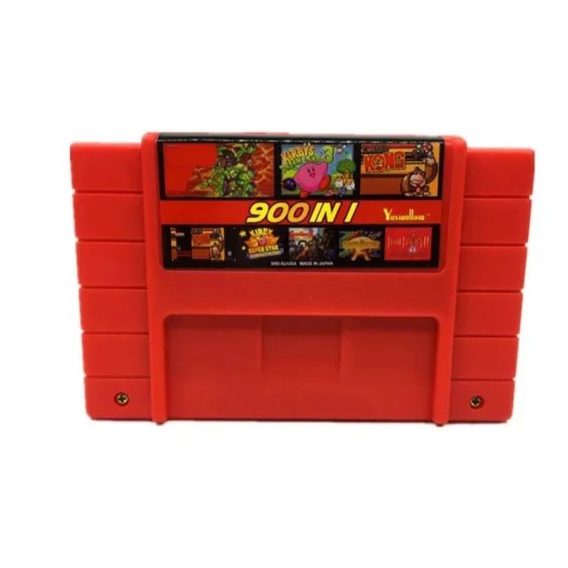 Fita cartucho super Nintendo 900 Jogos Em Um Só Cartucho-Produto novo lacrado - Foto 5