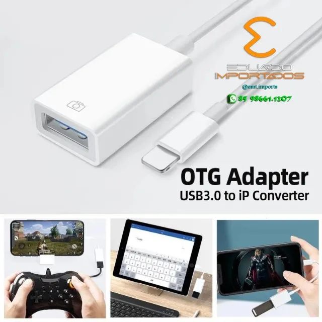 Cabo Adaptador OTG Iphone Lightning USB 3.0 - Foto 2