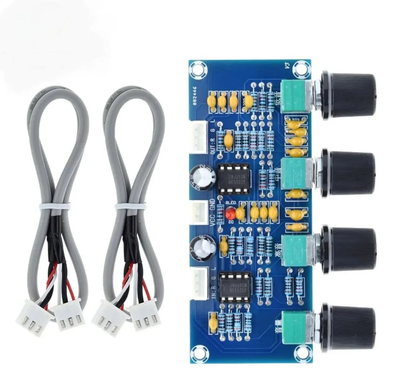 Placa Pre-Amp Eq XH-a901 NE5532 Volume,Graves,Médios,Agudos 12v-24v ...