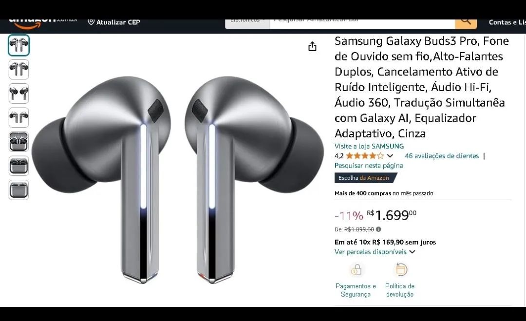 Fone de Ouvido Buds3 Novo - Foto 2