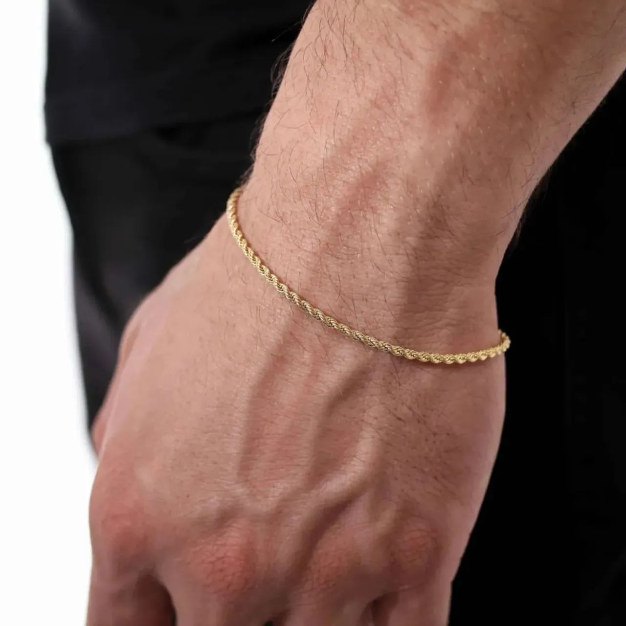 Pulseira masculina de ouro18k  - Foto 3