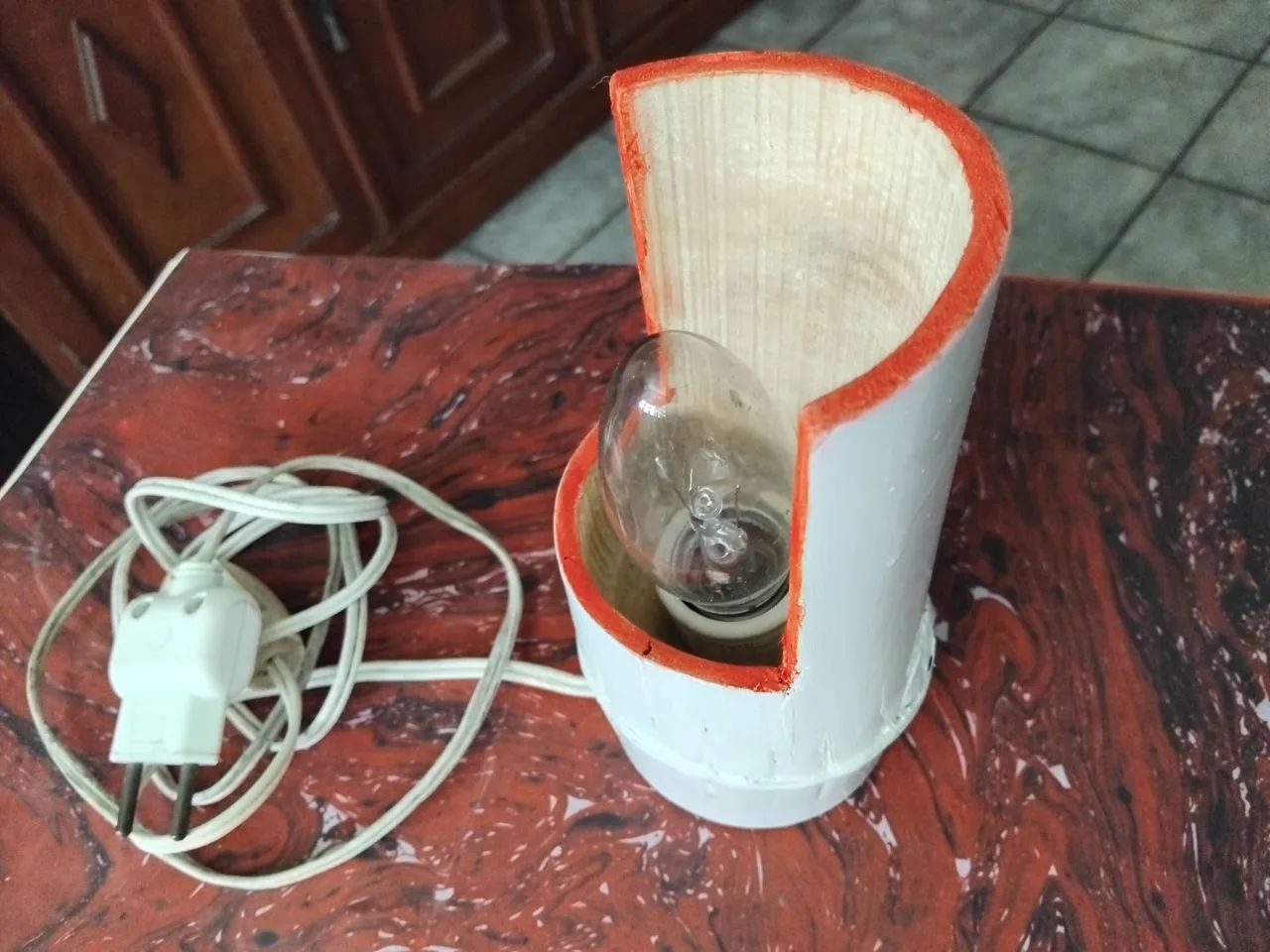 Luminária em bambu pintado artesanal  - Foto 4