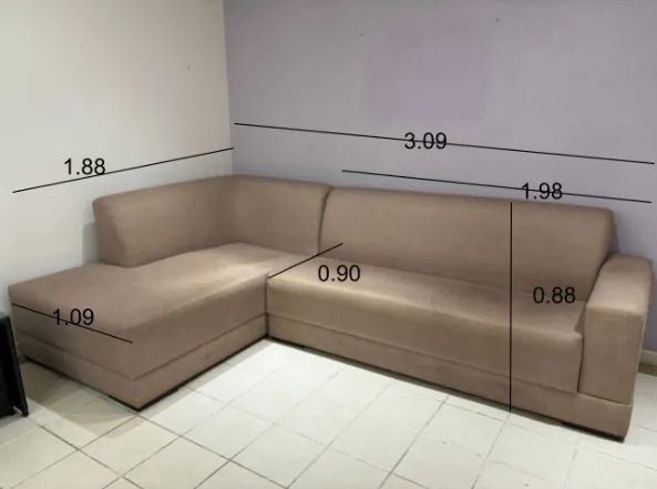 [BLACK 25%] Sofá em L 6 lugares - Foto 2